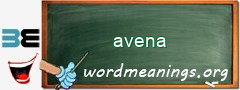 WordMeaning blackboard for avena